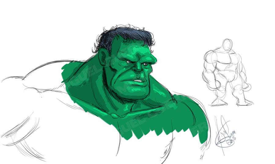  El bosquejo de Hulk