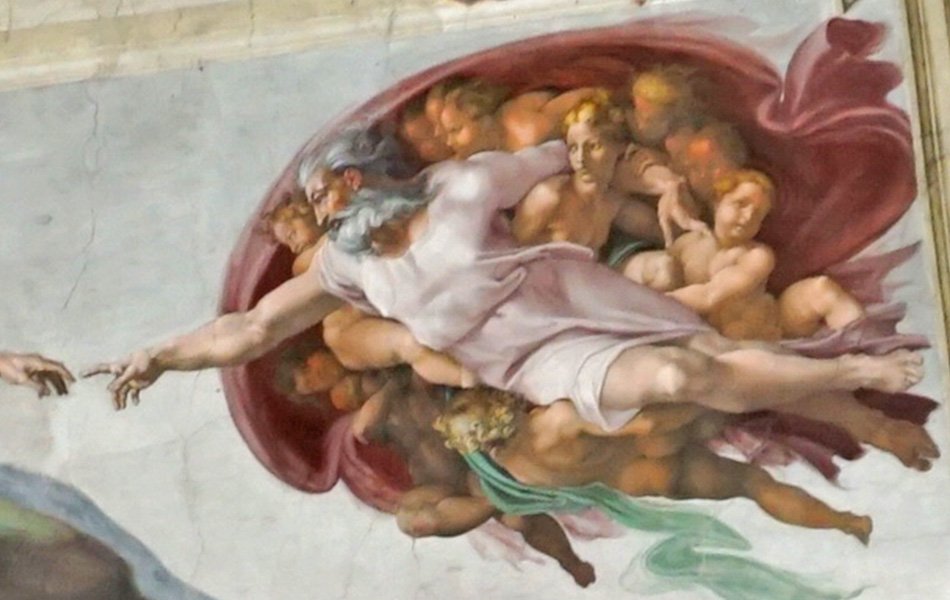 Падение люцифера картина микеланджело