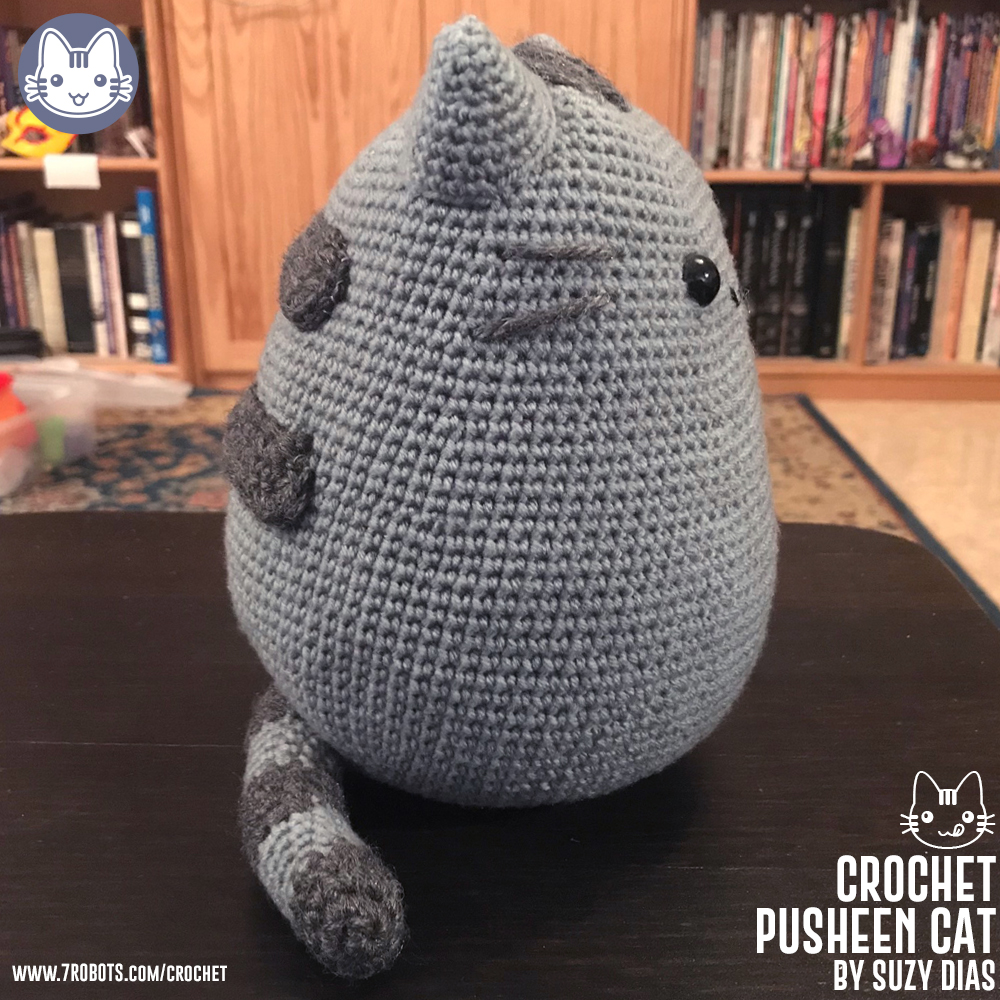 Crochet Pusheen Cat for my daughter BIG HIT by Suzy Dias